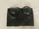Femme Luxe Womens Black Pu Corset Top Amy Size 12