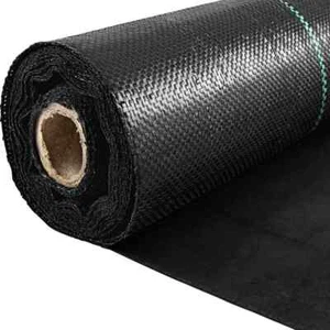 4 ft. x 300 ft. Weed Barrier 5.8 oz. Landscape Fabric Heavy-Duty Woven Grass Con - Picture 1 of 8