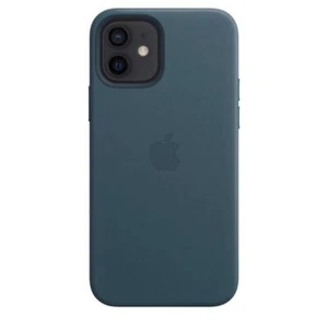 Genuine Apple iPhone 12 / 12 Pro Leather Case with MagSafe - Baltic Blue - New - Picture 1 of 12