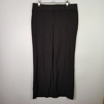 Pantalones de vestir rectos Calvin Klein relajados cintura alta para mujer 10 grises a rayas Foto 1 de 4