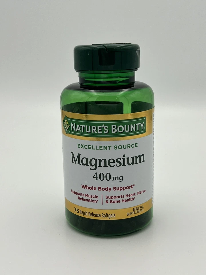 Nature's Bounty Magnesium 400 MG Softgels 75 EA