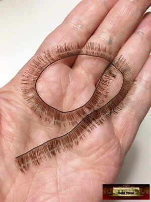 M00475 MOREZMORE Pestañas Pequeñas 8mm MARRÓN Arcilla Polimérica Muñeca Bebé Foto 1 de 2