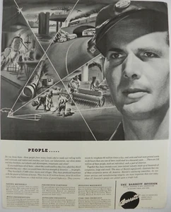 Barrett Division - Allied Chemical ~ Fortune 1942 Print Ad WWII World War II - Picture 1 of 7