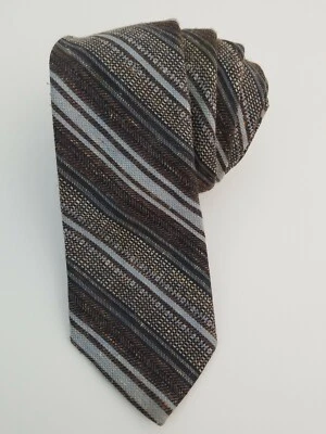 Corbata para hombre 57,5 pulgadas tonos marrones rayas diagonales traje de negocios Foto 1 de 4