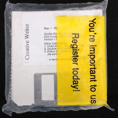 Microsoft Creative Writer For Apple Mac 5 Disk Set 3.5 HD Floppy Disk SEALED - Image 1 of 4