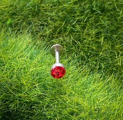 奥地利水晶铺面 Ferido 宝石 16G 或 14G 钢制 Labret Monroe Cheek 杠铃 — 第 1/4 张图片