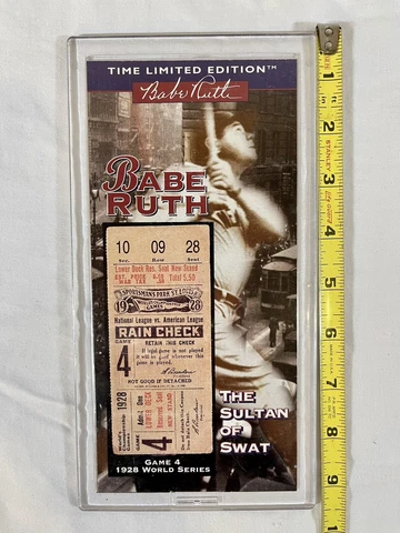 1997 BABE RUTH 1928 World Series Game 4 Replica Ticket Babe Sultan of Swat Ltd Cover