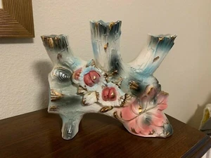VINTAGE JAPANESE 3 CANDLESTICK HOLDER CENTERPIECE - Picture 1 of 12