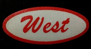 West Vintage 1960s Cursive Name Patch Uniform Shirt Iron On RARE VHTF Bronx NY - Picture 1 of 6