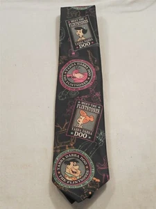 Cravatta uomo Ralph Marlin personaggio Flintstone e Rubble poliestere - Foto 1 di 2