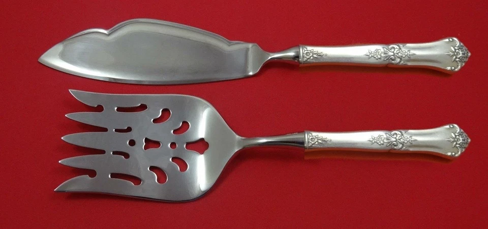 Stately by State House Sterling Silver Fish Serving Set 2 Piece Custom HHWS - Image 1 of 1