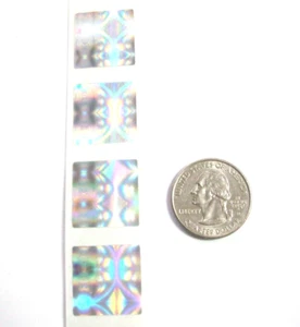 1000 MGR75 Square 3/4" Tamper Evident Product Protection Hologram Sticker Seals - Picture 1 of 5