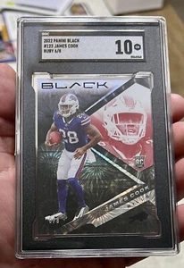 2022 Panini Black James Cook RC #6/8 Ruby FOTL Bills SGC 10 Gem Mint 🔥🔥🔥 - Picture 1 of 2