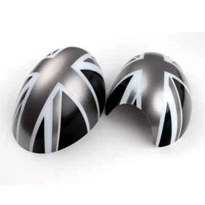 Grey Electric LHD Side Mirror Cap Cover For Mini Cooper R50 R52 R53 2000-2008 - Foto 1 di 3