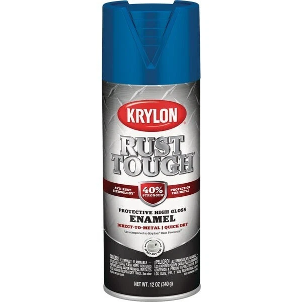 12-Krylon óxido resistente 12 OZ Pintura en aerosol esmalte alquídico brillante, azul K09225008 Foto 1 de 1