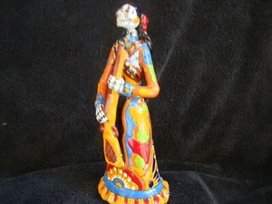 Day of the Dead hand made Talavera, Mexican Adelita by Mexican Artist Gerardo - Picture 1 of 6