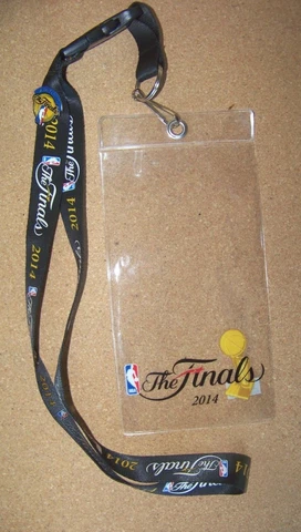 2014 NBA The Finals ticket holder lanyard w/ I Was There pin basketball Cover