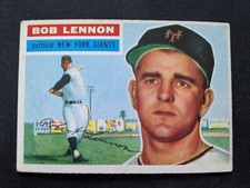 1956 Topps Baseball Card # 104 Bob Lennon - New York Giants (VG/EX)