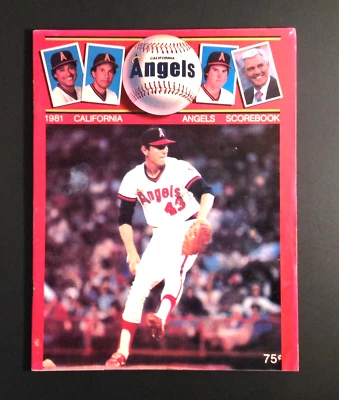 California Angels 1981 Scorebook Magazine Ken Forsch Cover Unscored VTG Baseball - Image 1 of 4