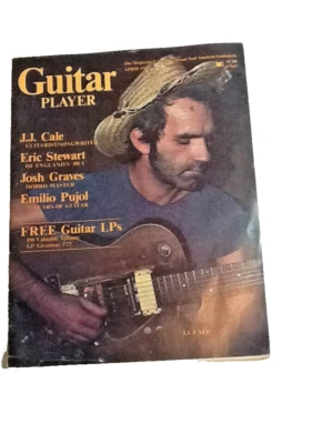 VINTAGE 'GUITAR PLAYER' MAG APR 77, JJ CALE ON COVER, FREE RECORD INSIDE 122323f - Image 1 of 4