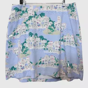 J. Jill A-Linie Ponte kurzer Rock plus 2x Taschen Gummibund City blau ocean - Bild 1 von 9