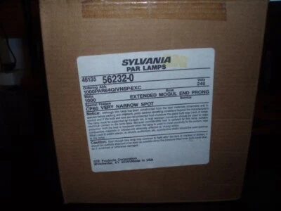 PAR 64 LAMP CP60 VERY NARROW SPOT 1000 WATT 240V BULB- SYLVANIA PAR LAMP - £6 - Image 1 of 4