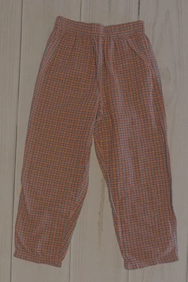 Pantalones de cintura elástica a cuadros vintage Gymboree años 90 talla XL etiqueta arco iris rueda y azul Foto 1 de 4