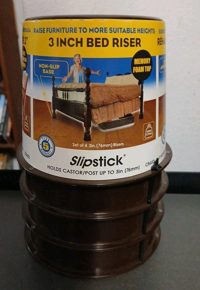 Slipstick Cb652 3 Inch Under Bed Storage Risers Furniture Adds 1015419879-02