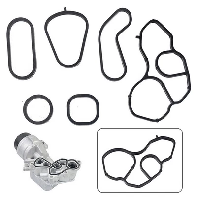 Fifter Housing Gaske COOLER GASKET SEAL 6pcs/set Black Cooler Housing Rubber - Image 1 of 4