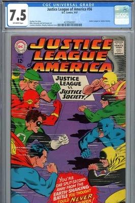 Justice League of America #56 CGC 7.5 - Justice League vs. Justice Society c/s - Image 1 of 3
