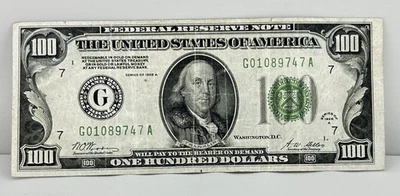 1928 $100 One Hundred Dollar Bill Federal Reserve Note ~ Redeemable in Gold - Image 1 of 4