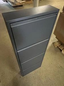Schuhschrank matt Metall 4 Klappen Schuhkipper Schuhregal hochwertig schmal - Bild 1 von 4
