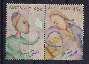AUSTRALIA Year 1995 Blind Assistance Disabled Michel 1488 - 1489 ** - Picture 1 of 1