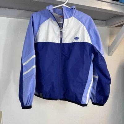 Girls Vintage Windbreaker Hanes XS 4/5T Purple White - Image 1 of 3
