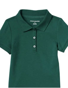NEW Amazon Essentials Girls Short Sleeve Uniform Interlock Polo Shirt Size Large - Picture 1 of 4