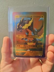 Ultra Charizard GX Rainbow Foil Fan Art Vinyl Collector Pokemon Brown - Bild 1 von 2