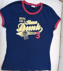 L Juniors Navy Blue Athletic Cheer S/S Tank Top No Boundaries  - Picture 1 of 3