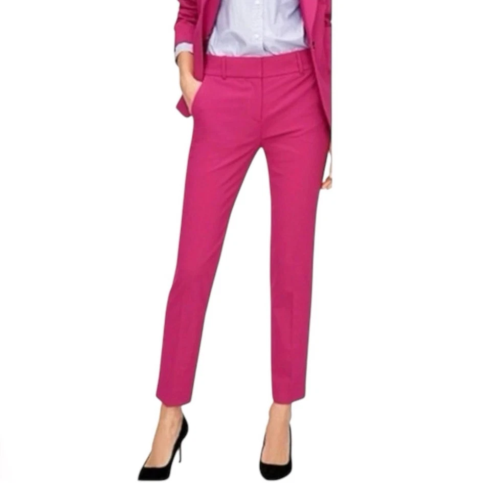 NWT J. Crew Cameron Slim Cropped Pant size 4 in Pink - Four Season Stretch - Image 1 of 4