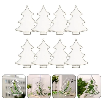  8pcs trasparente ornamenti a riempimento fai -da -te Design dell'albero di - Immagine 1 di 4