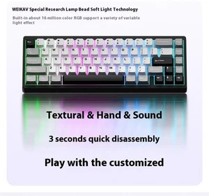 Keyboard Wireless Bluetooth Three-Mode Quick-Release - Picture 1 of 12