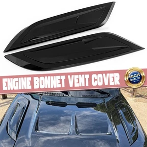 Black Front Side Hood Vent Trim Cover for Land Rover Defender 110 90 2020-2024 - Picture 1 of 12