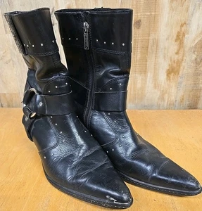 Harley-Davidson Women’s Black Pointed Harness Motorcycle Boots Sz 8.5 Riding  - Picture 1 of 8