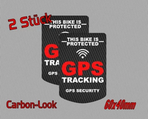Adesivo Tracking GPS E-bike Scooter MTB Bicicletta Mountainbike Carbon Look - Foto 1 di 3