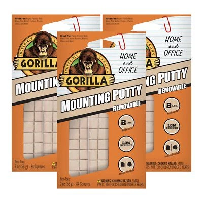 Gorilla Mounting Putty 2Oz Non Toxic Repositionable Adhesive For Lightweight ... - Image 1 of 4