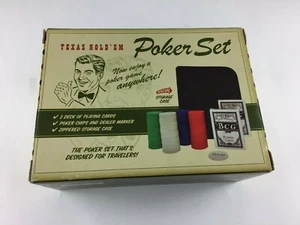 Texas Hold Em Poker Set w/ Case Designed for Travelers ~ NIB - Picture 1 of 8