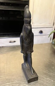 Egyptian Statue HORUS Bird God Hand Carved Basalt Stone Sculpture Falcon - Picture 1 of 6