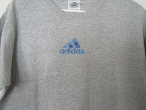 VTG 90s Adidas WhiteTag Womens Tshirt Gray Adidas logo Graphic SZE L - Picture 1 of 5
