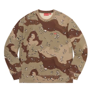 New Supreme Small Box Crewneck Sweatshirt Logo Camo Fall Winter 2020 FW20 Size L - Picture 1 of 2