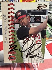 Emil Brown Signed 1998 Multi-Ad Carolina Mudcats #20 Card Autograph Auto