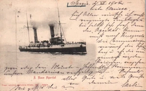 Postal Acorazado de la Marina Real Italiana Agordat Torpedo Cruiser c1902 - Imagen 1 de 2